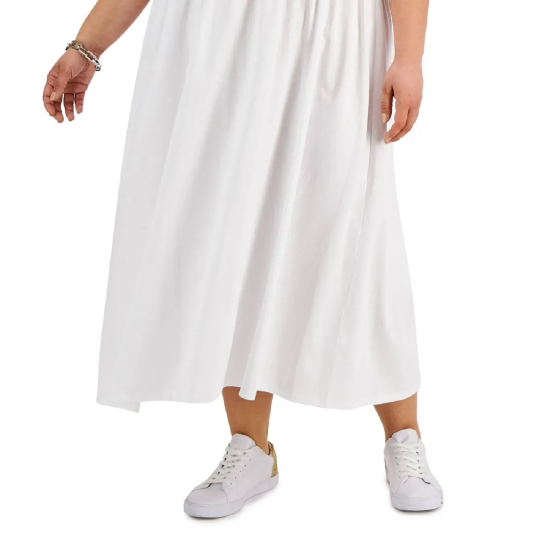 Tommy Hilfiger Women's Smocked Maxi Dress White Size 2X