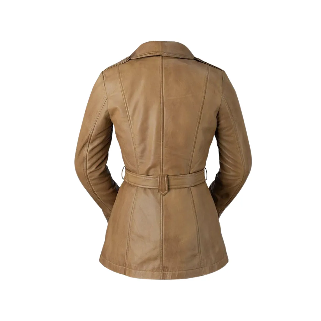 Traci Leather Trench Coat