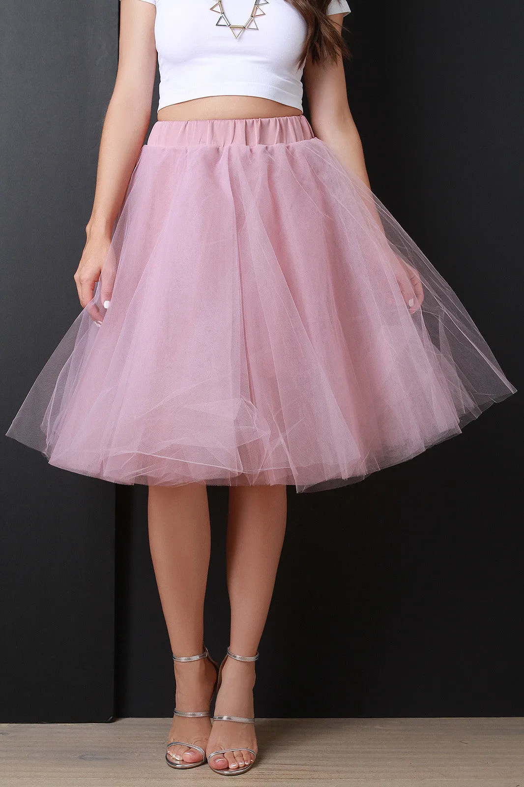 Tulle Tutu Midi Skirt