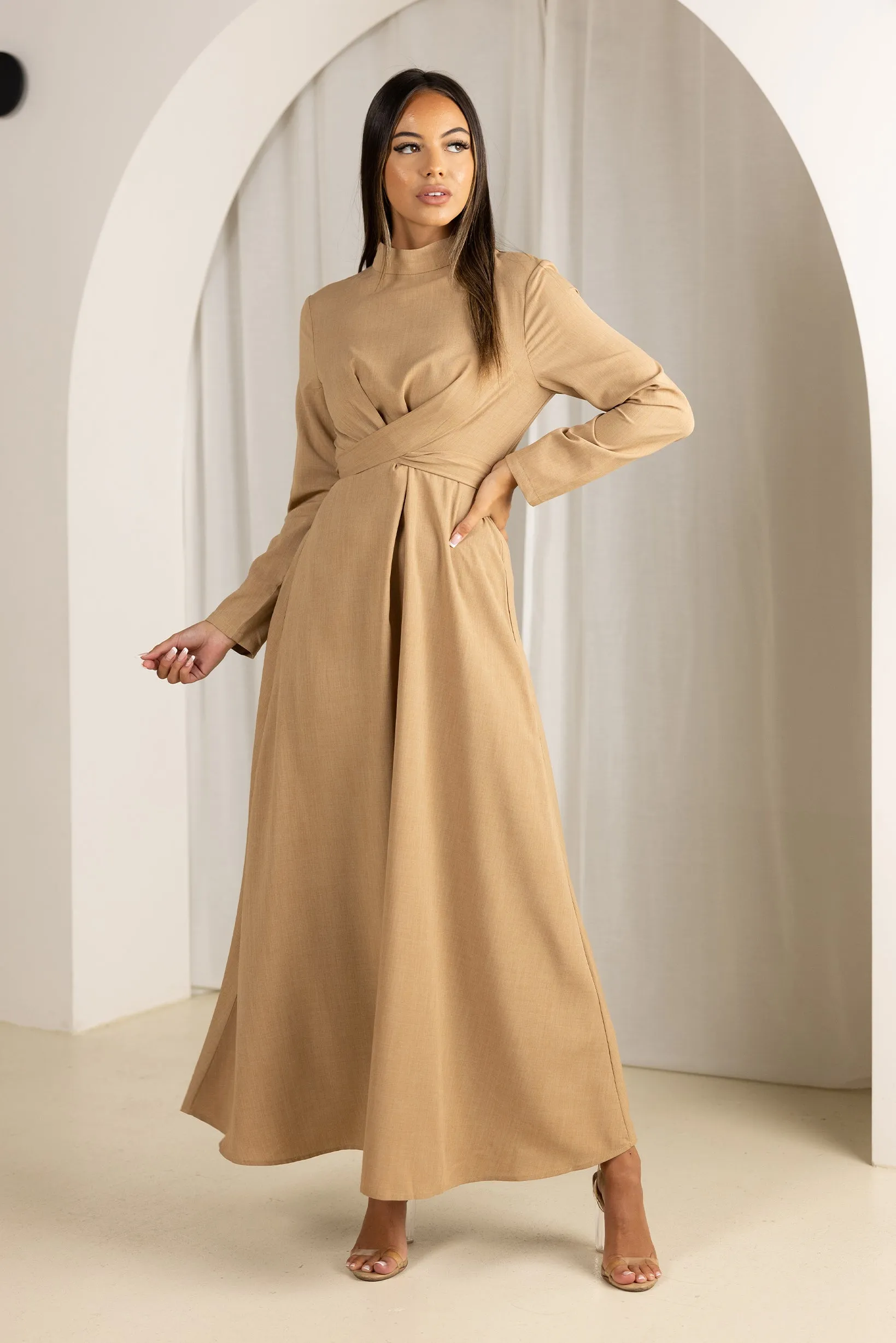 Venice Twist Front Maxi Dress