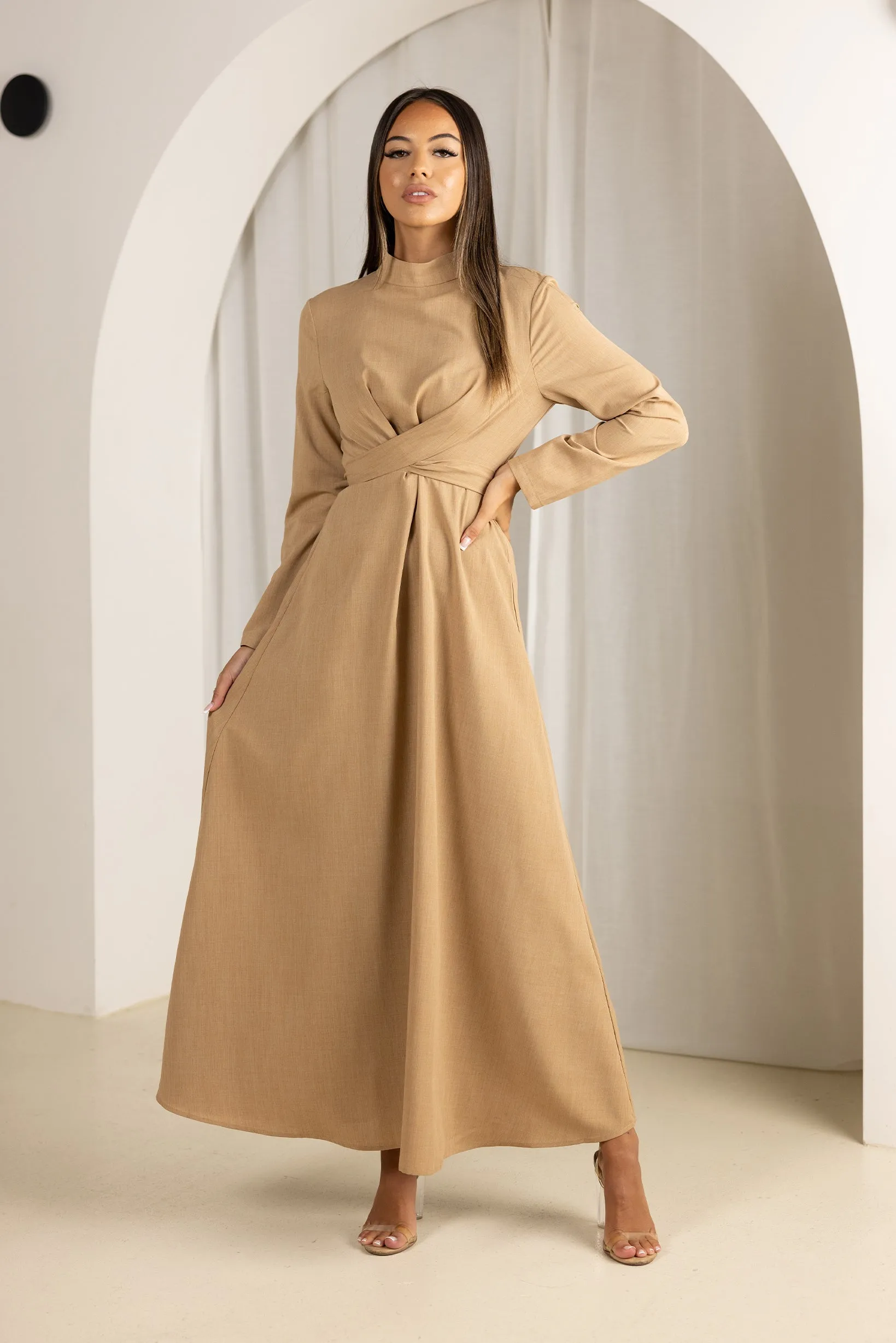 Venice Twist Front Maxi Dress