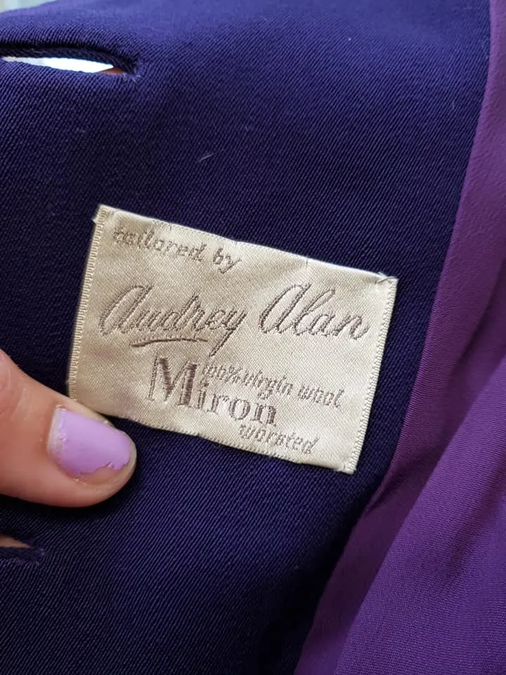 Vintage 1940's Purple Travel Suit