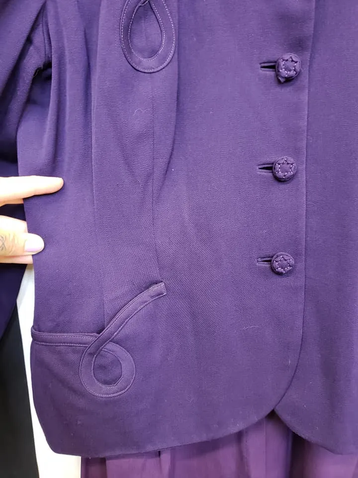 Vintage 1940's Purple Travel Suit