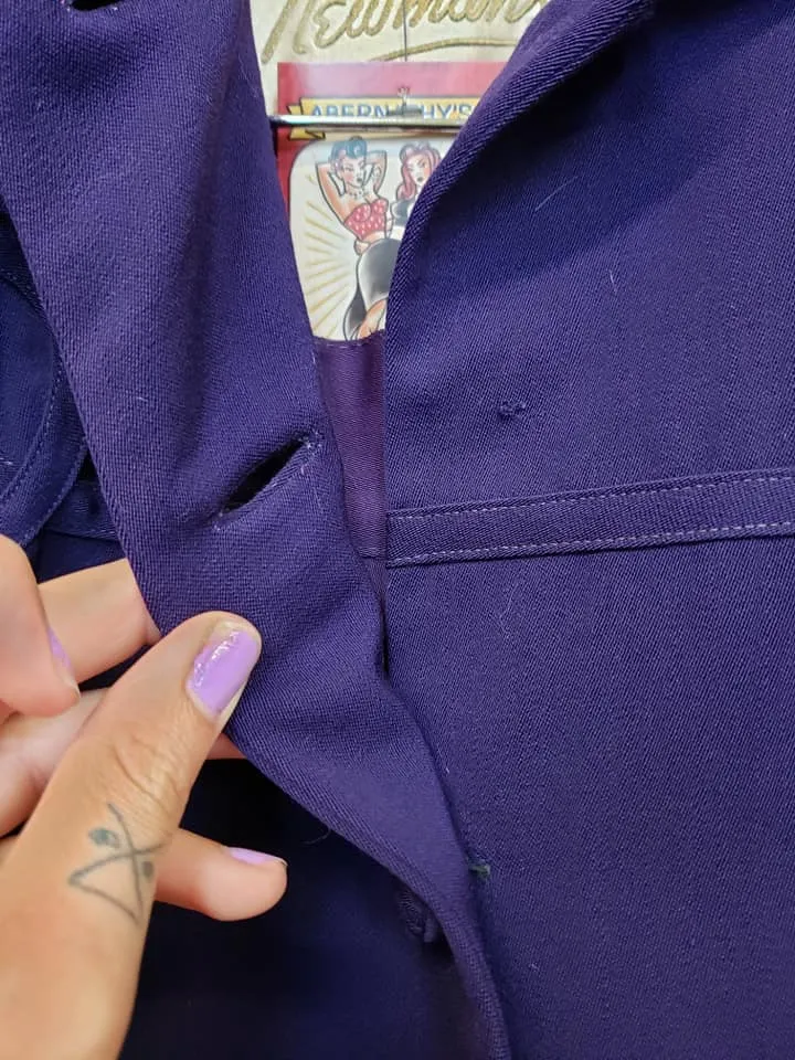 Vintage 1940's Purple Travel Suit