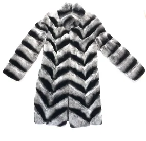 Volare Rex Chinchilla Fur Trench Coat