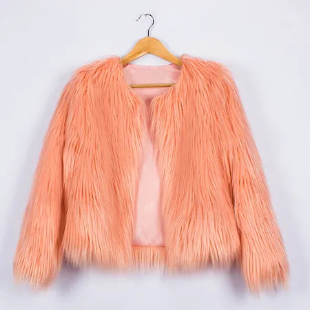 Winter Long Sleeve Fur Jacket