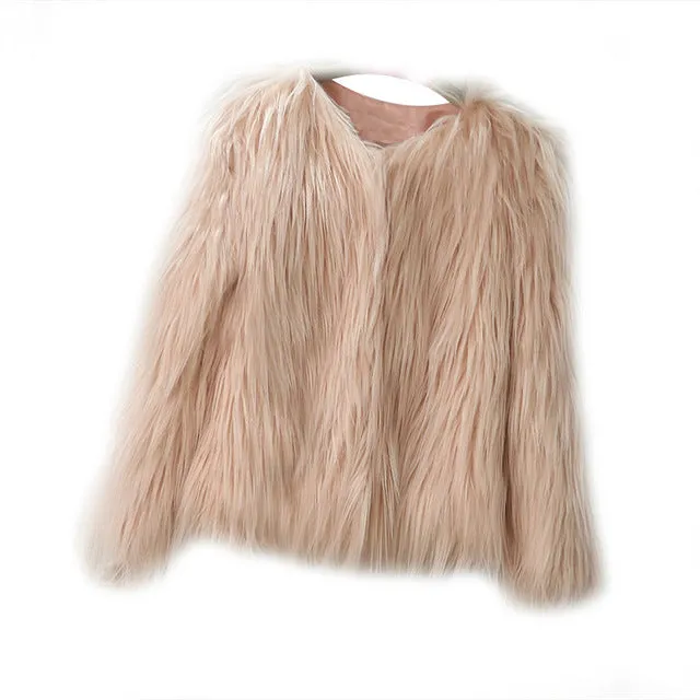 Winter Long Sleeve Fur Jacket