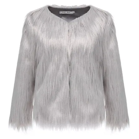 Winter Long Sleeve Fur Jacket