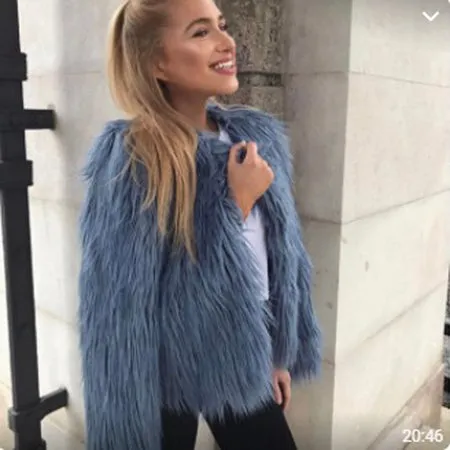 Winter Long Sleeve Fur Jacket