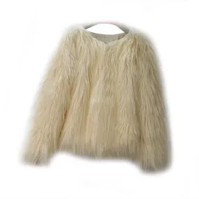 Winter Long Sleeve Fur Jacket