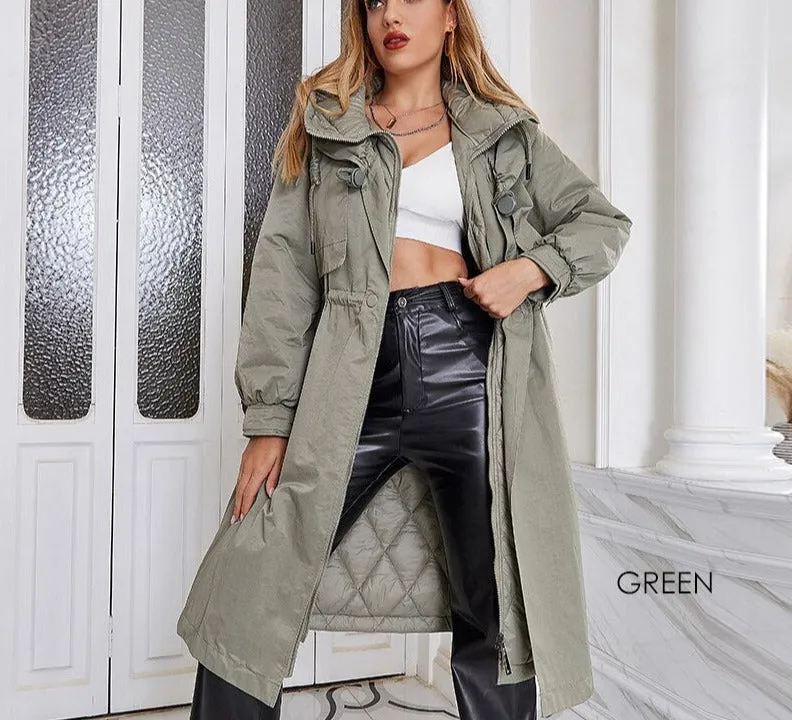 Wjczt down jacket female winter long Trench Coat Thicken Cotton Parka Fashion classic Oversize Fashion women coat ZR-7534