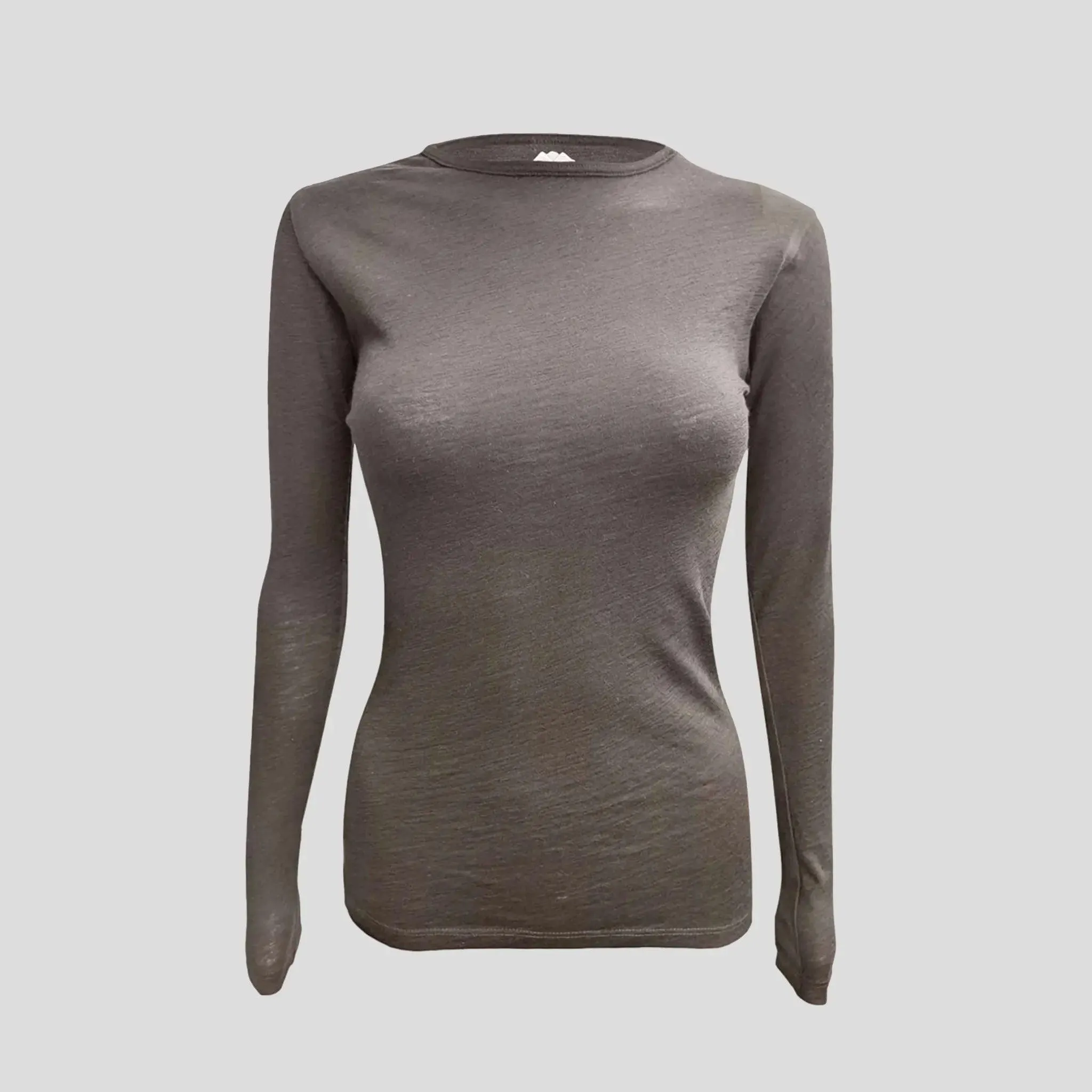 Women's Alpaca Wool Long Sleeve Shirt: 160 Ultralight