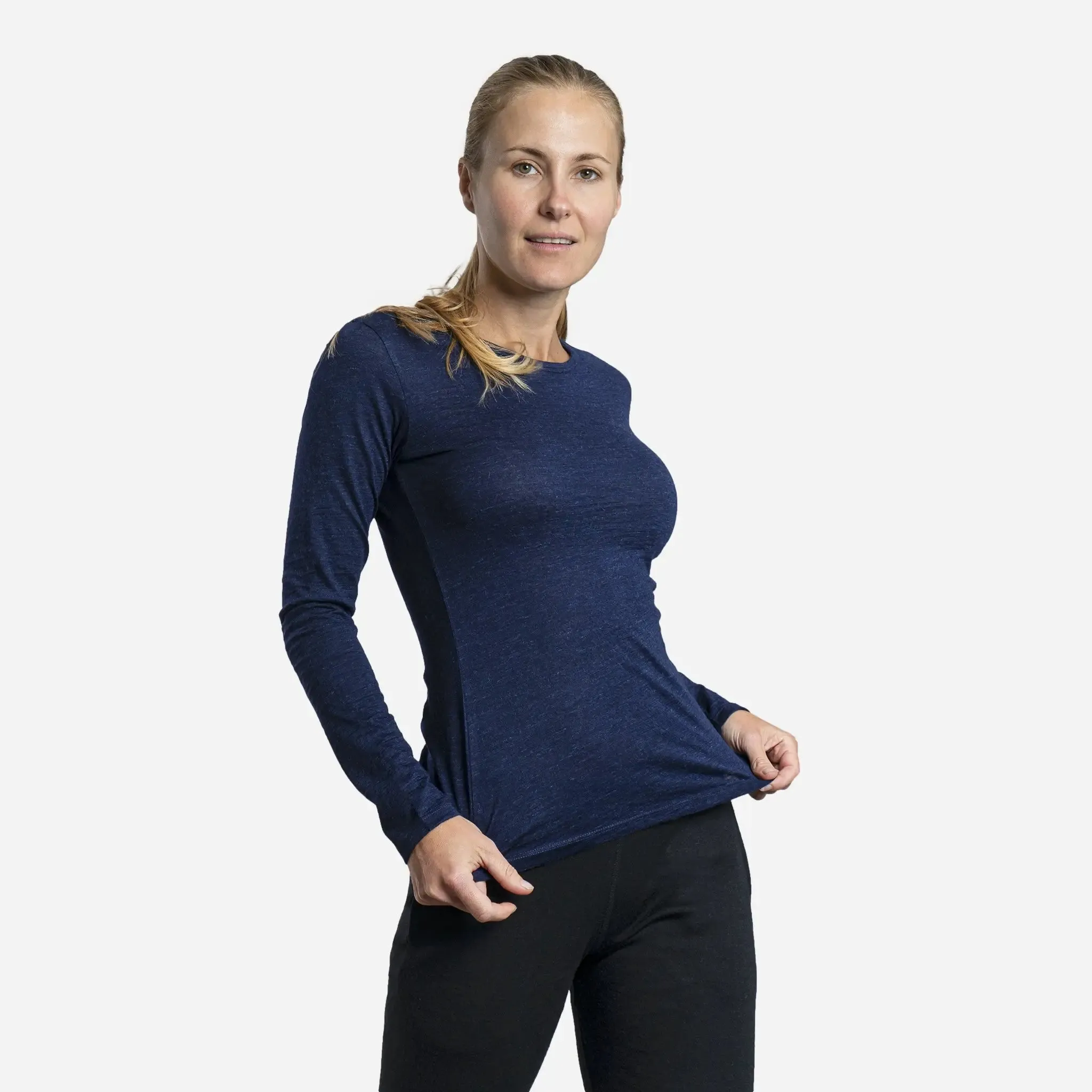 Women's Alpaca Wool Long Sleeve Shirt: 160 Ultralight