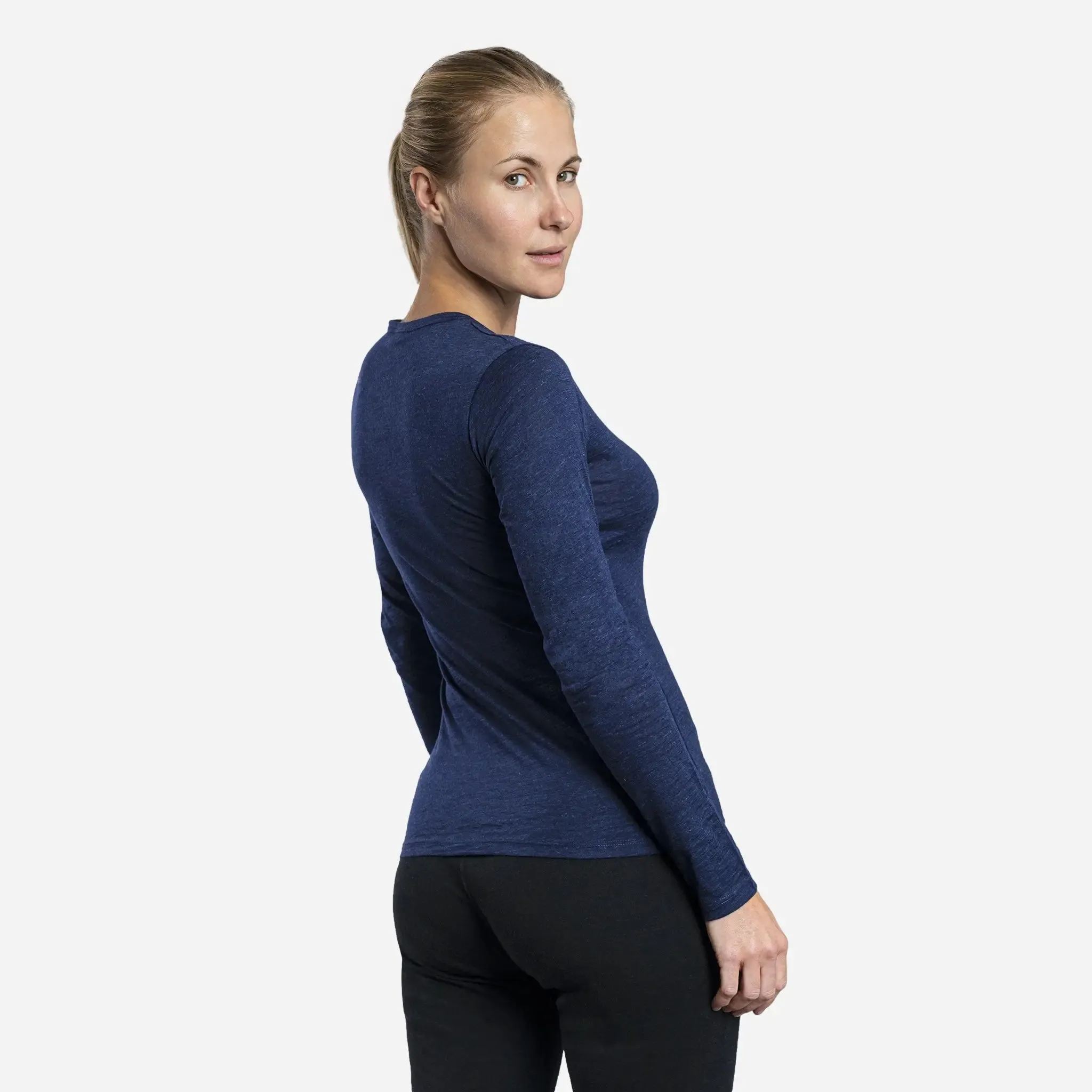 Women's Alpaca Wool Long Sleeve Shirt: 160 Ultralight