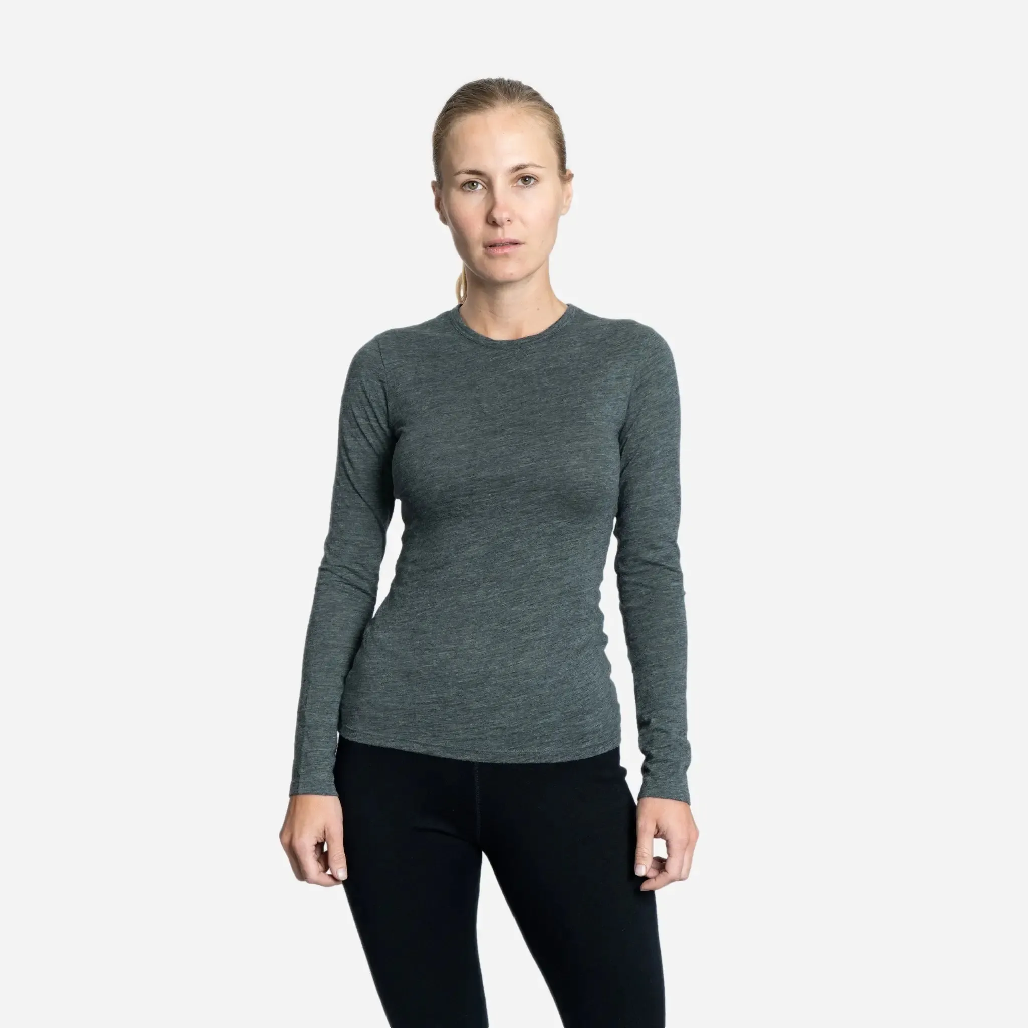 Women's Alpaca Wool Long Sleeve Shirt: 160 Ultralight