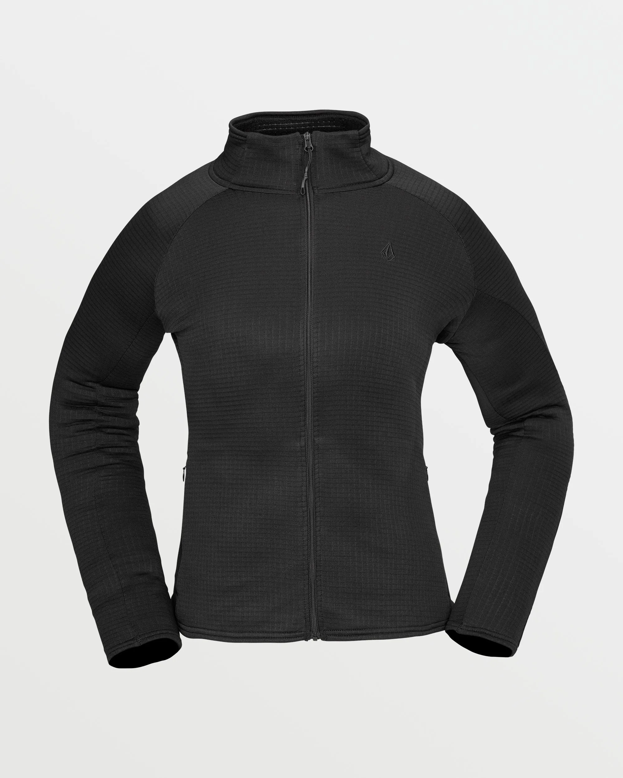 Womens Gridlock Full Zip Fleece - Black