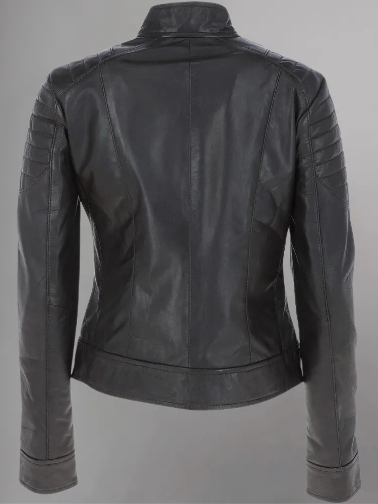 Women's  Leather Biker Jacket