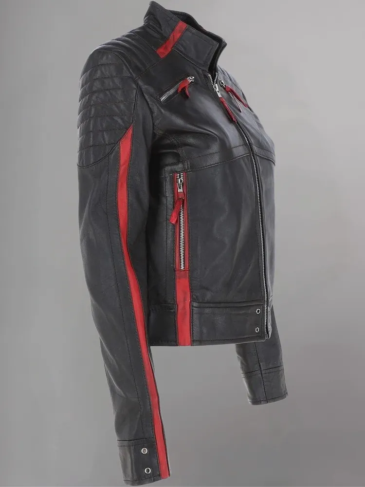 Women's  Leather Biker Jacket