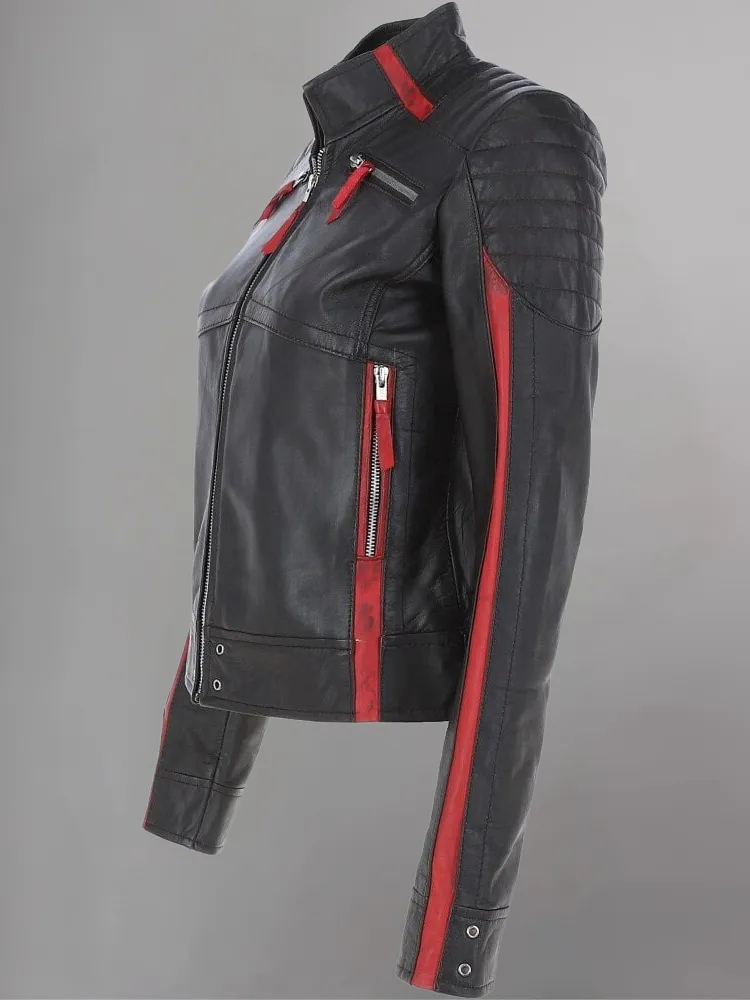 Women's  Leather Biker Jacket