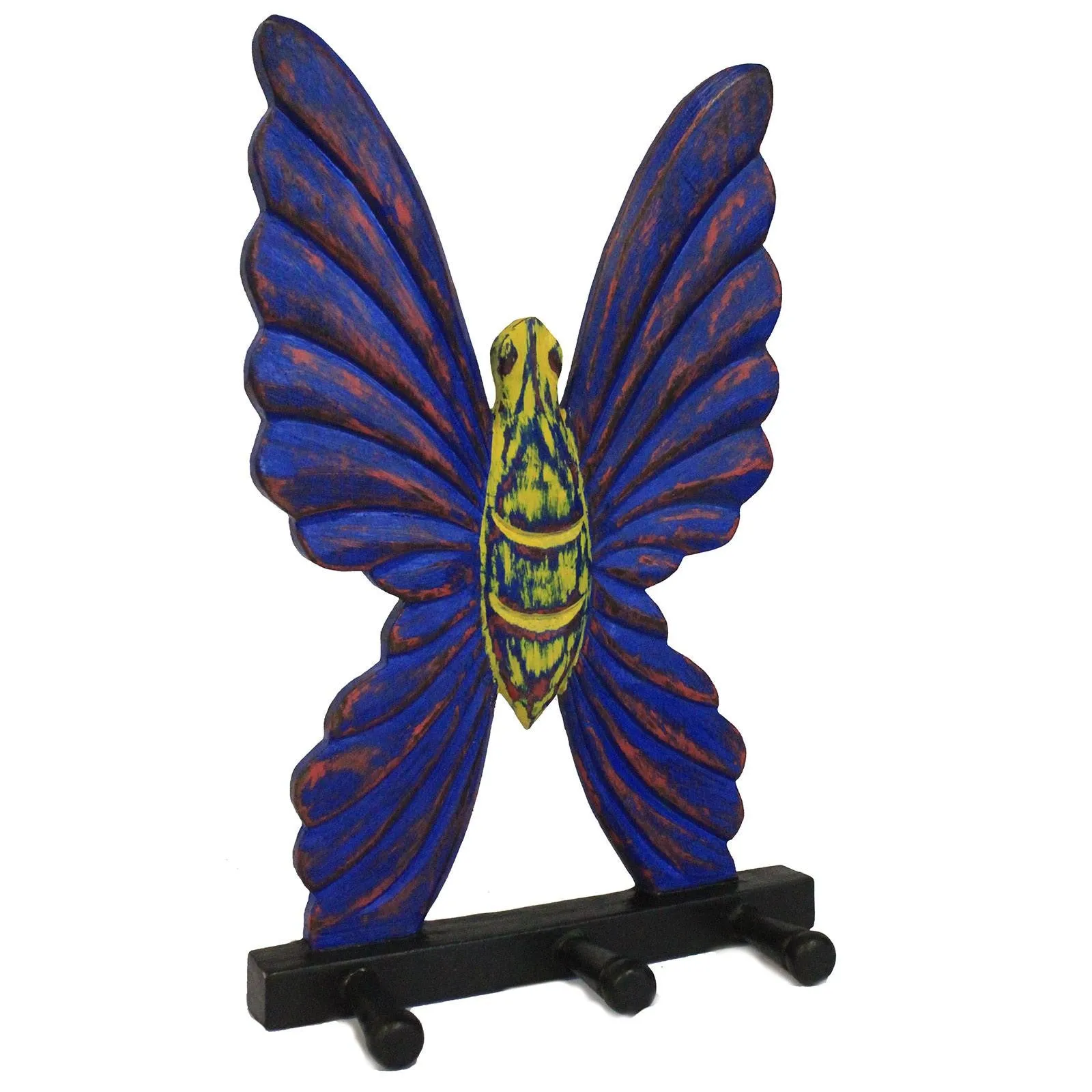 Wooden Coat Hanger - Butterfly Multicolour